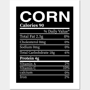 Funny Corn Nutrition Posters and Art